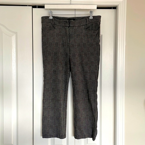 CAMBIO Crop Houndstooth Print Straight Trouser - Picture 1 of 4